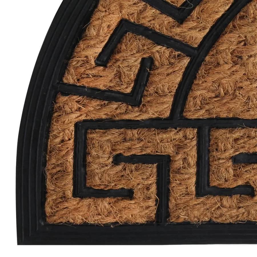Tapis de porte demi-rond 45x75 cm caoutchouc et fibre de coco - 6