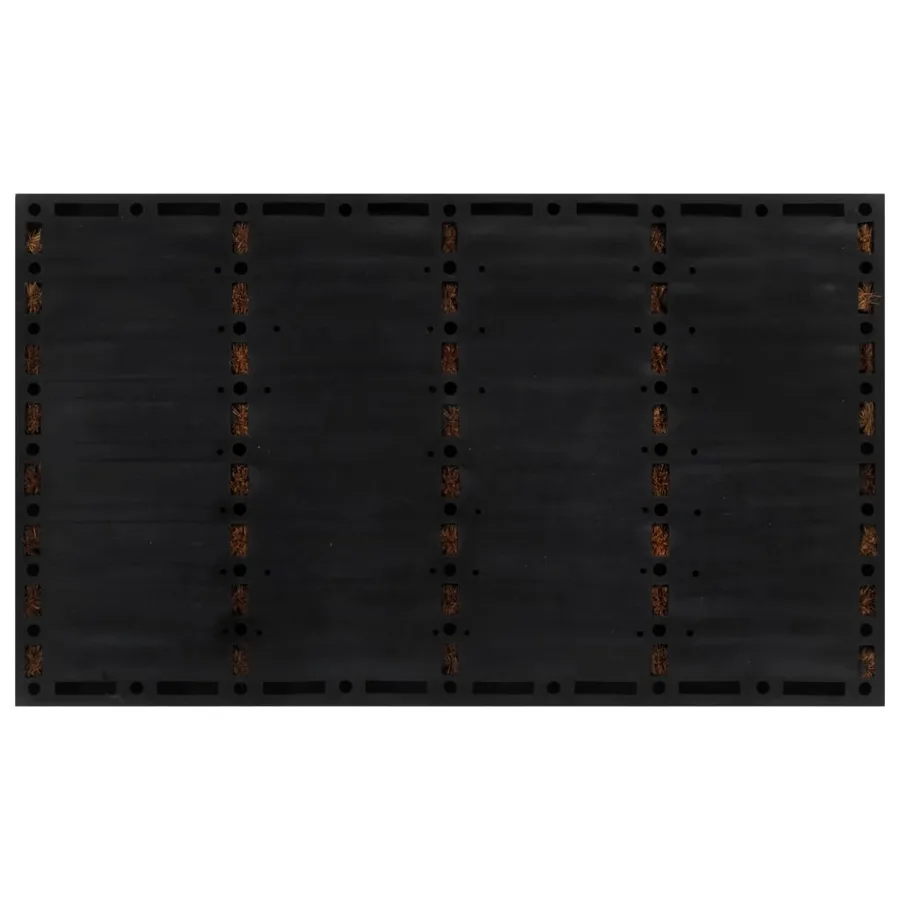 Paillasson rectangulaire 45x75 cm caoutchouc et fibre de coco - 3