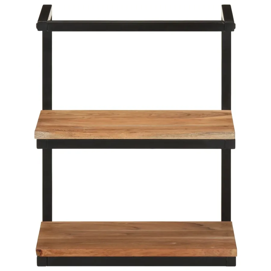 Étagère murale 40x30x50 cm bois massif d'acacia et fer - 2