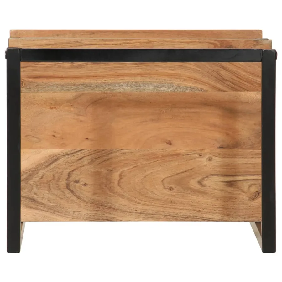 Étagère murale 40x30x50 cm bois massif d'acacia et fer - 5