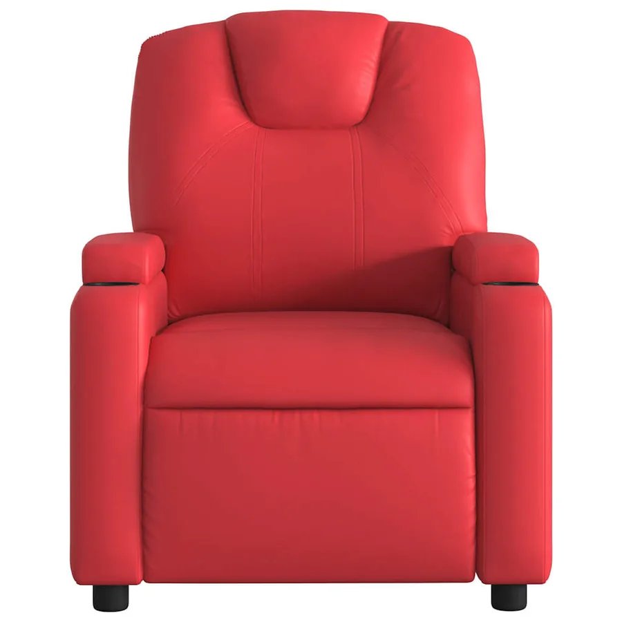 Fauteuil inclinable Rouge Similicuir - 3