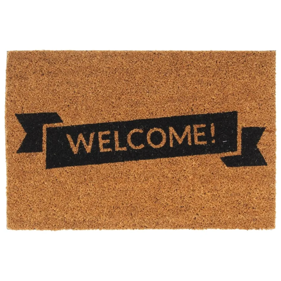 Tapis de porte naturel 40x60 cm fibre de coco touffeté