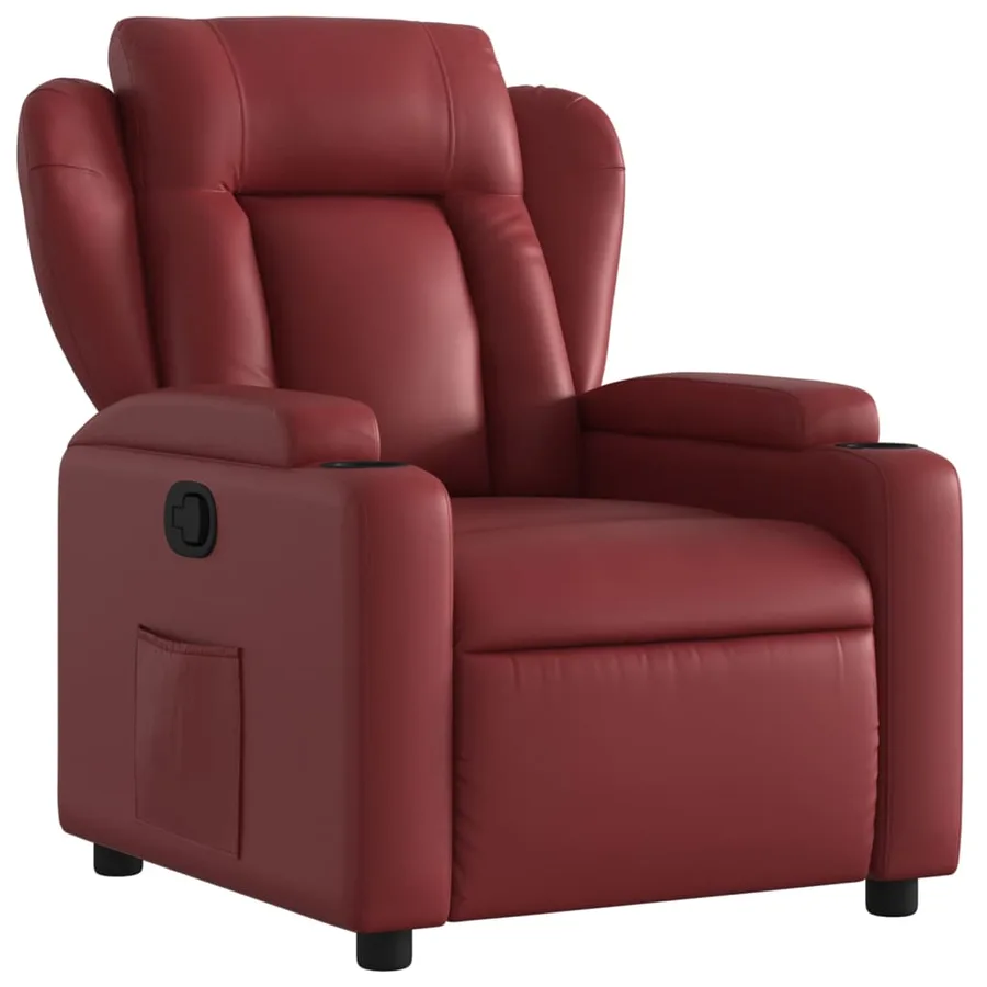 Fauteuil inclinable Rouge bordeaux Similicuir - 2