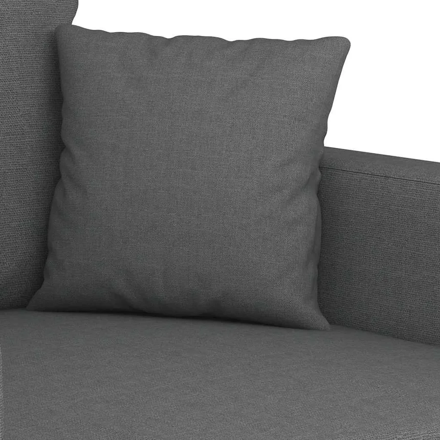 Canapé à 2 places Gris foncé 120 cm Tissu - 7