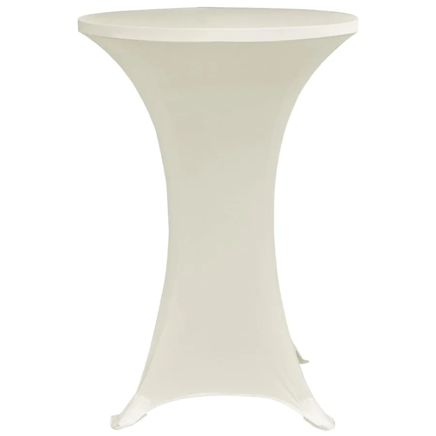 Housses élastiques de table Ø 80 cm Crème 4 pcs - 4