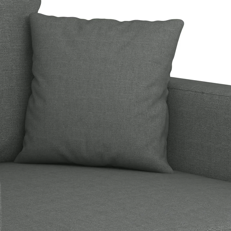 Ensemble de canapés 3 pcs avec coussins Gris foncé Tissu - 6