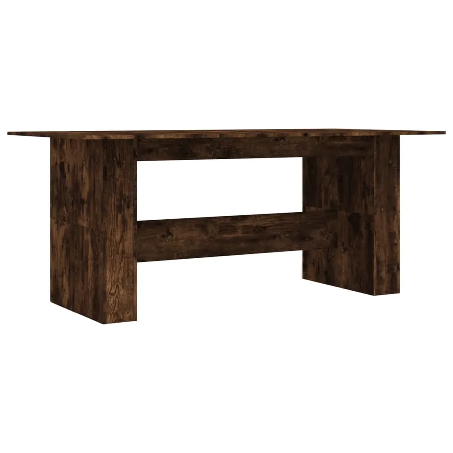 Table à dîner chêne fumé 180x90x76 cm bois d'ingénierie - 2