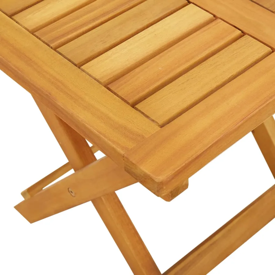 Chaise longue avec coussin et table bois d'acacia massif - 8