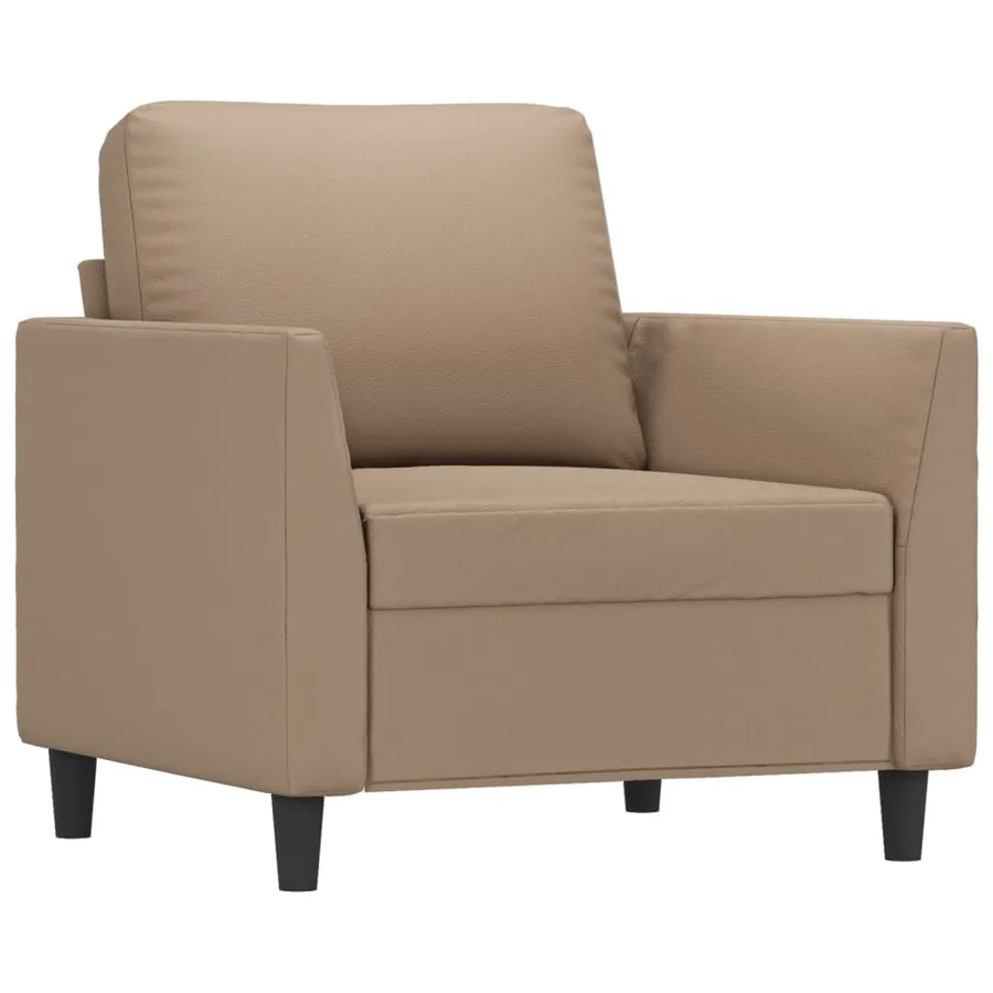 Ensemble de canapés 3 pcs avec coussins Cappuccino Similicuir - 3