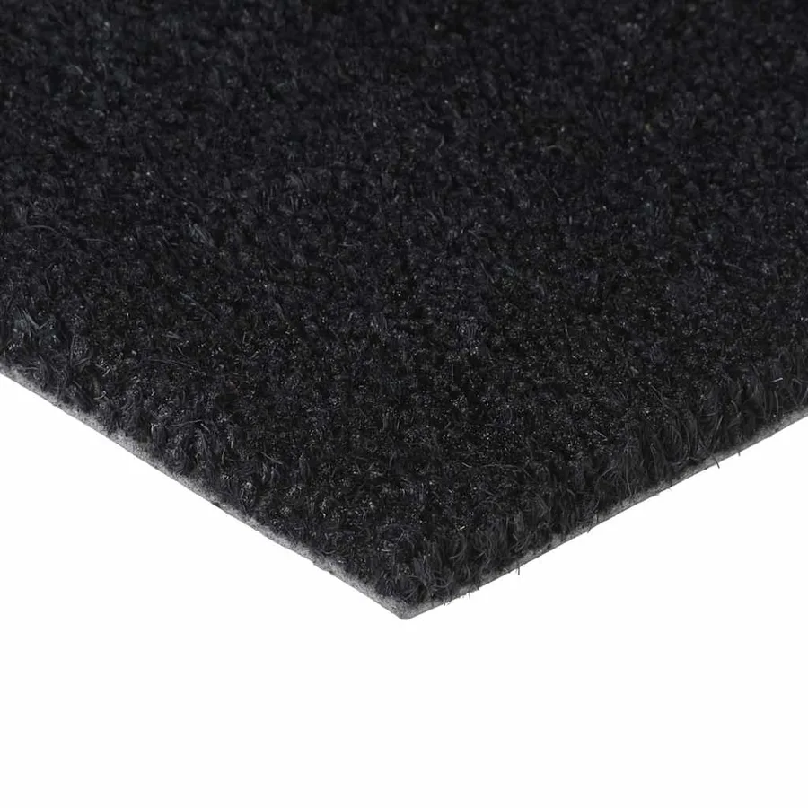 Tapis de porte noir 90x150 cm fibre de coco touffeté - 4