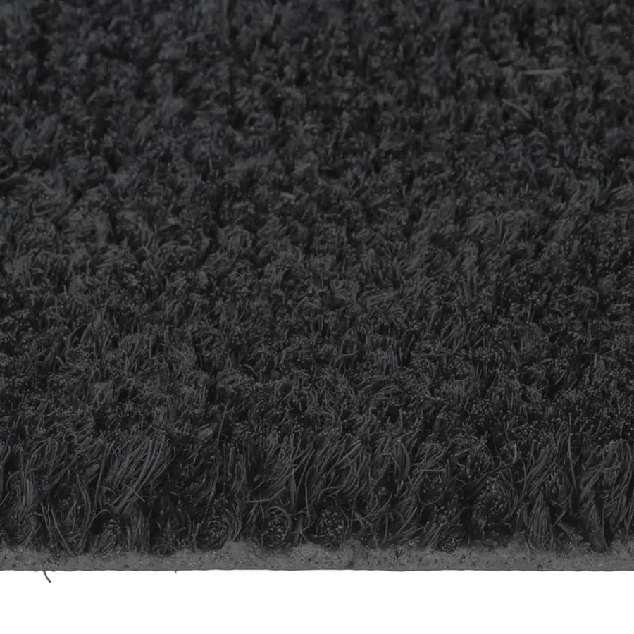Tapis de porte noir 90x150 cm fibre de coco touffeté - 5
