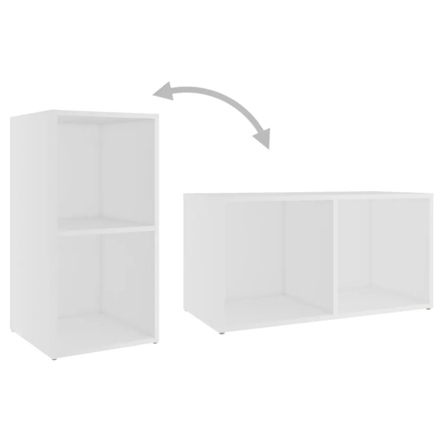 Meubles TV 2 pcs Blanc 72x35x36,5 cm Bois d'ingénierie - 8
