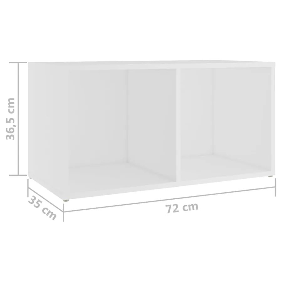 Meubles TV 2 pcs Blanc 72x35x36,5 cm Bois d'ingénierie - 9