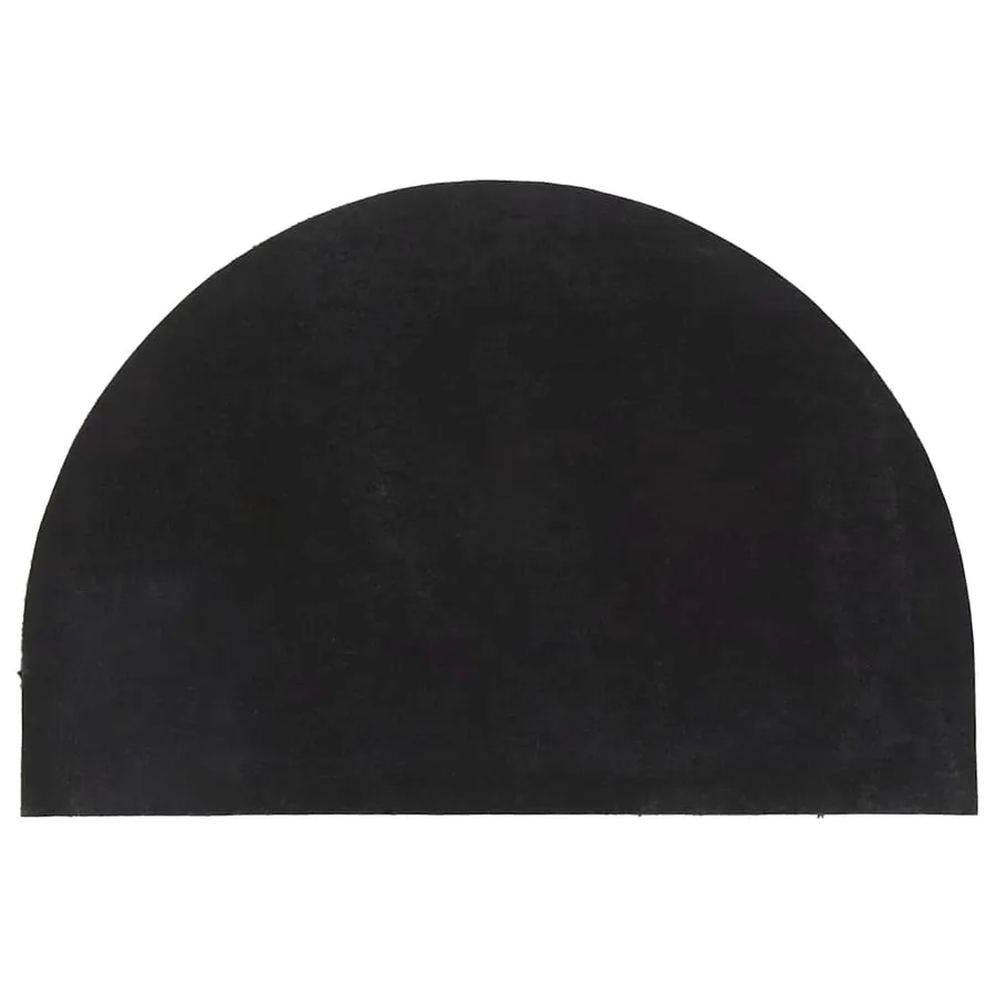 Tapis de porte noir demi-rond 60x90 cm fibre de coco touffeté - 2