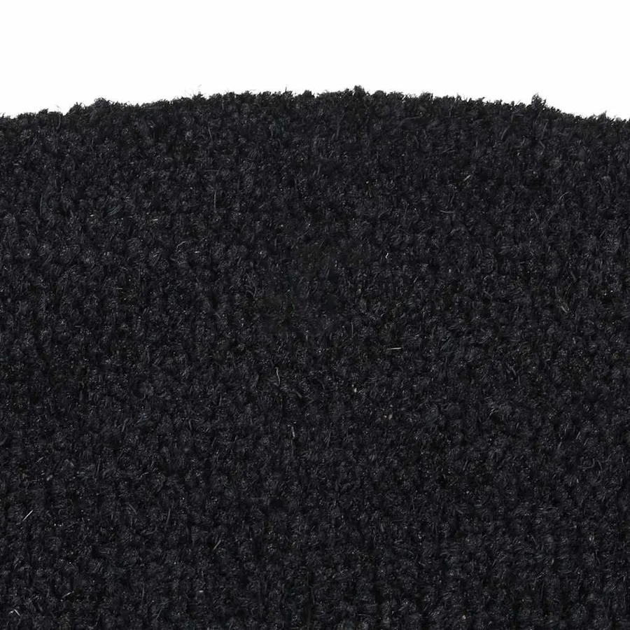 Tapis de porte noir demi-rond 60x90 cm fibre de coco touffeté - 3