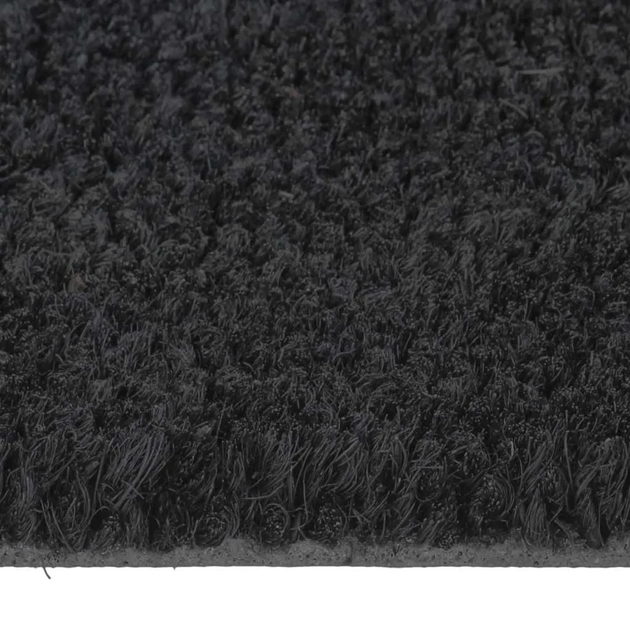 Tapis de porte noir demi-rond 60x90 cm fibre de coco touffeté - 4