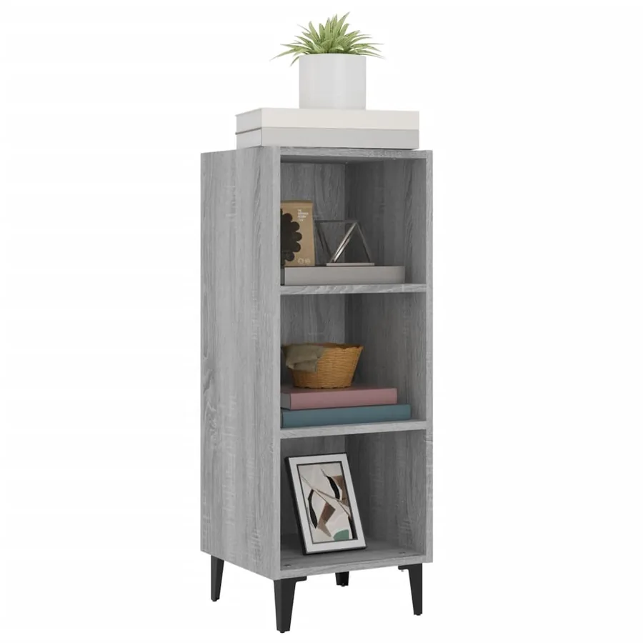 Buffet sonoma gris 34,5x32,5x90 cm bois d'ingénierie - 4