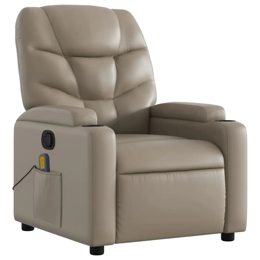 Fauteuil de massage inclinable Cappuccino Similicuir - 3
