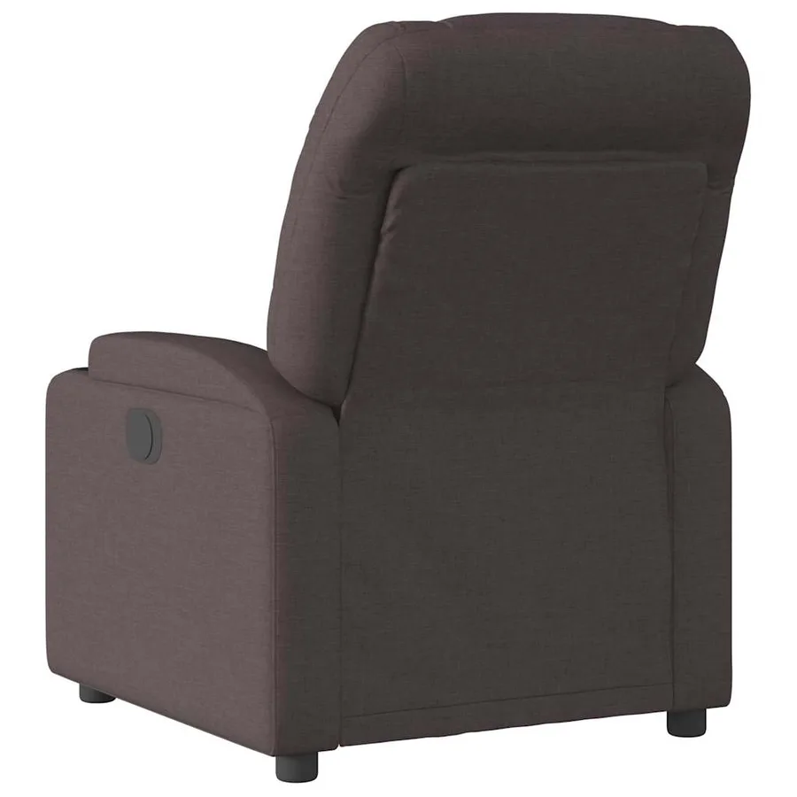 Fauteuil inclinable Marron foncé Tissu - 5