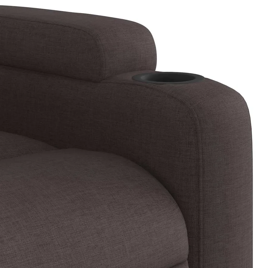 Fauteuil inclinable Marron foncé Tissu - 8