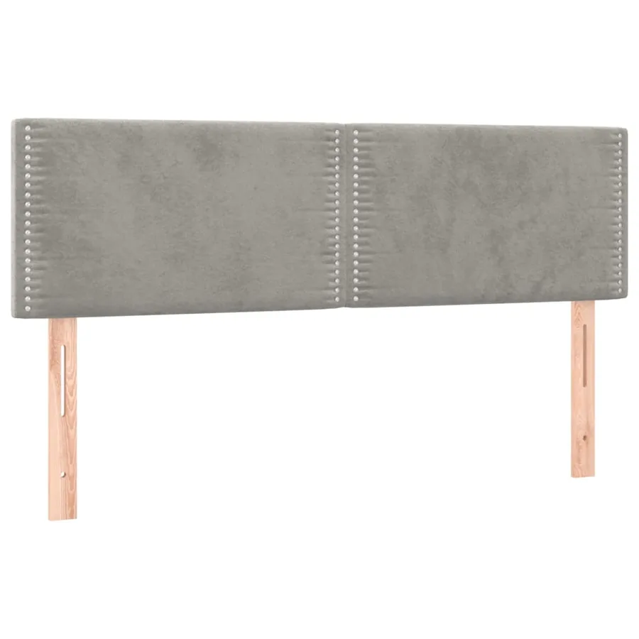 Sommier à lattes de lit et matelas Gris clair 140x200cm Velours - 6