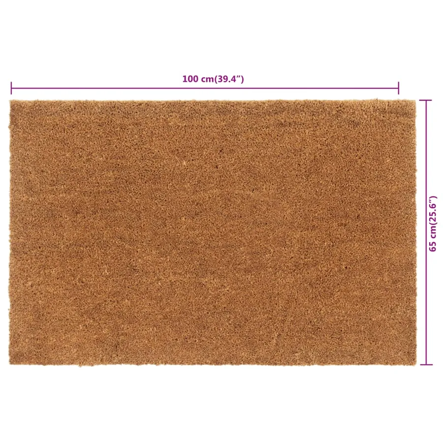 Tapis de porte naturel 65x100 cm fibre de coco touffeté - 5