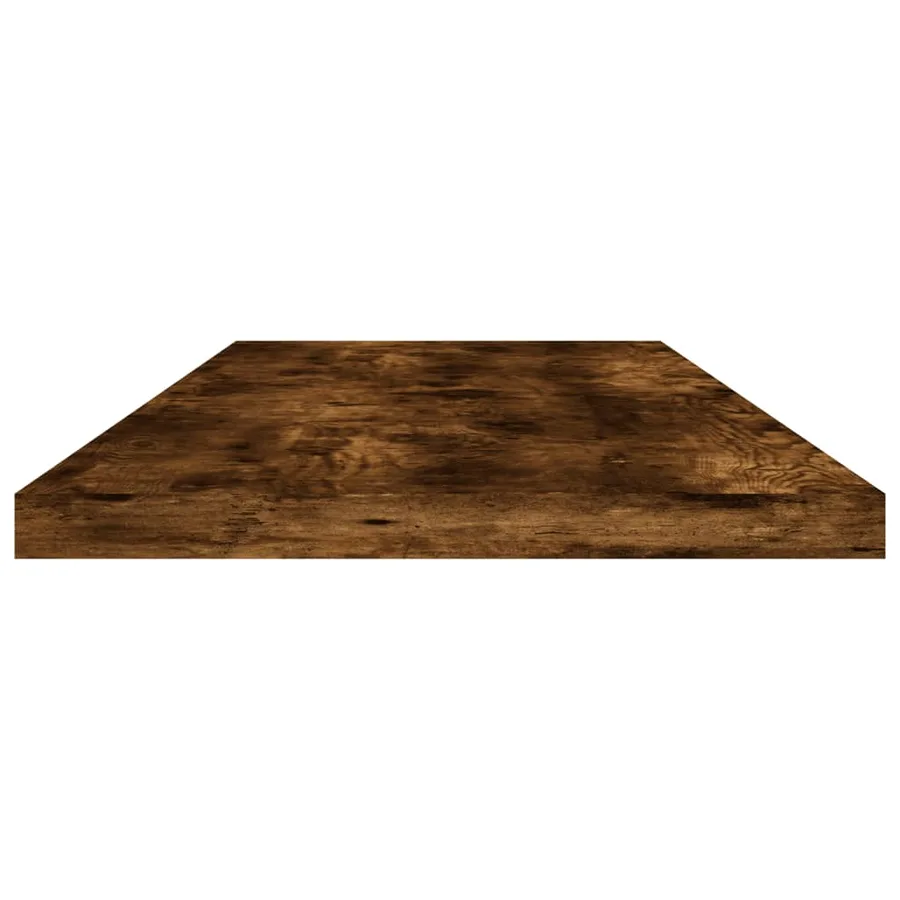 Étagères murales 4 pcs chêne fumé 80x20x1,5cm bois d'ingénierie - 5