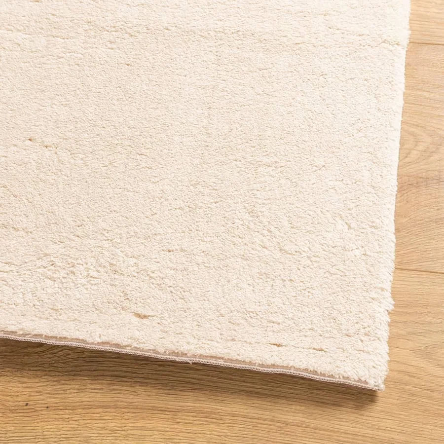 Tapis HUARTE à poils courts doux et lavable beige 200x200 cm - 4