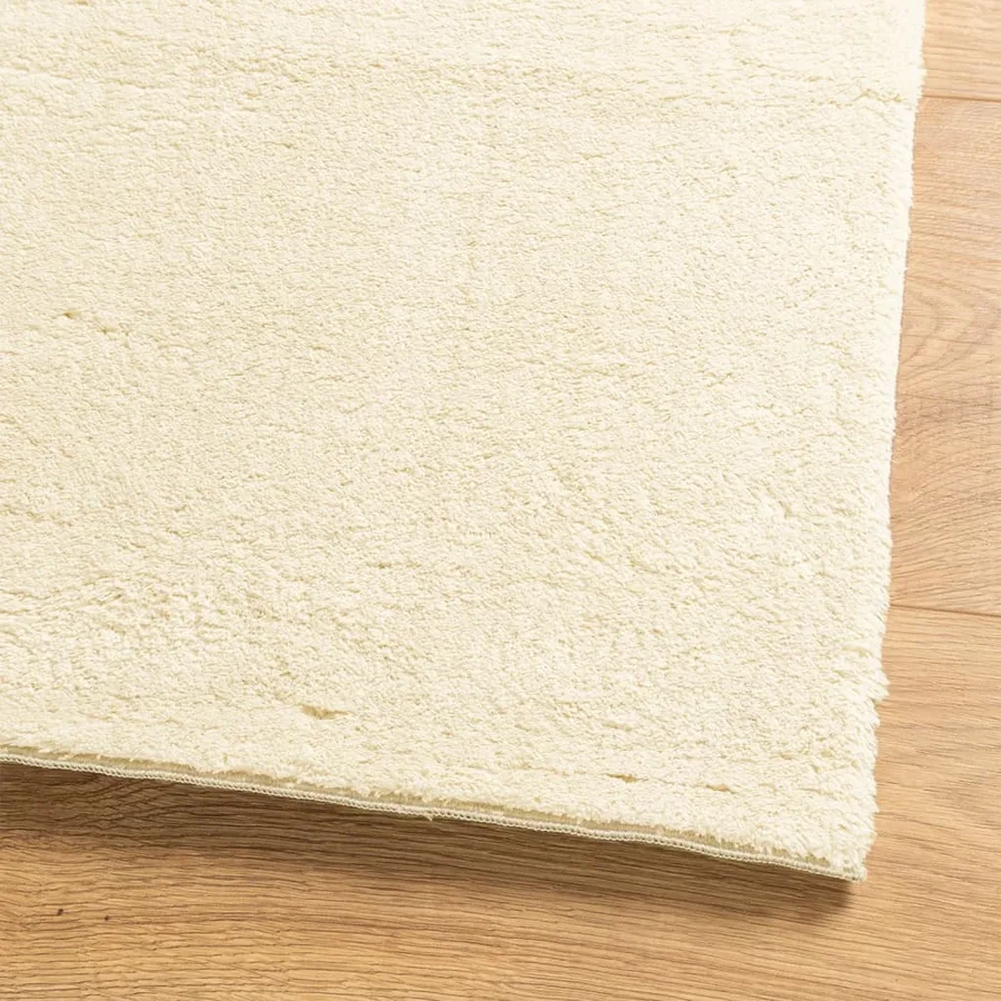 Tapis HUARTE à poils courts doux et lavable crème 200x200 cm - 4
