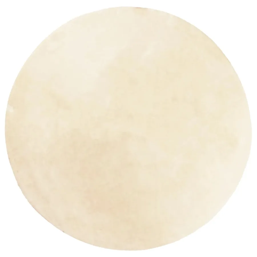 Tapis HUARTE à poils courts doux et lavable crème Ø 160 cm - 2