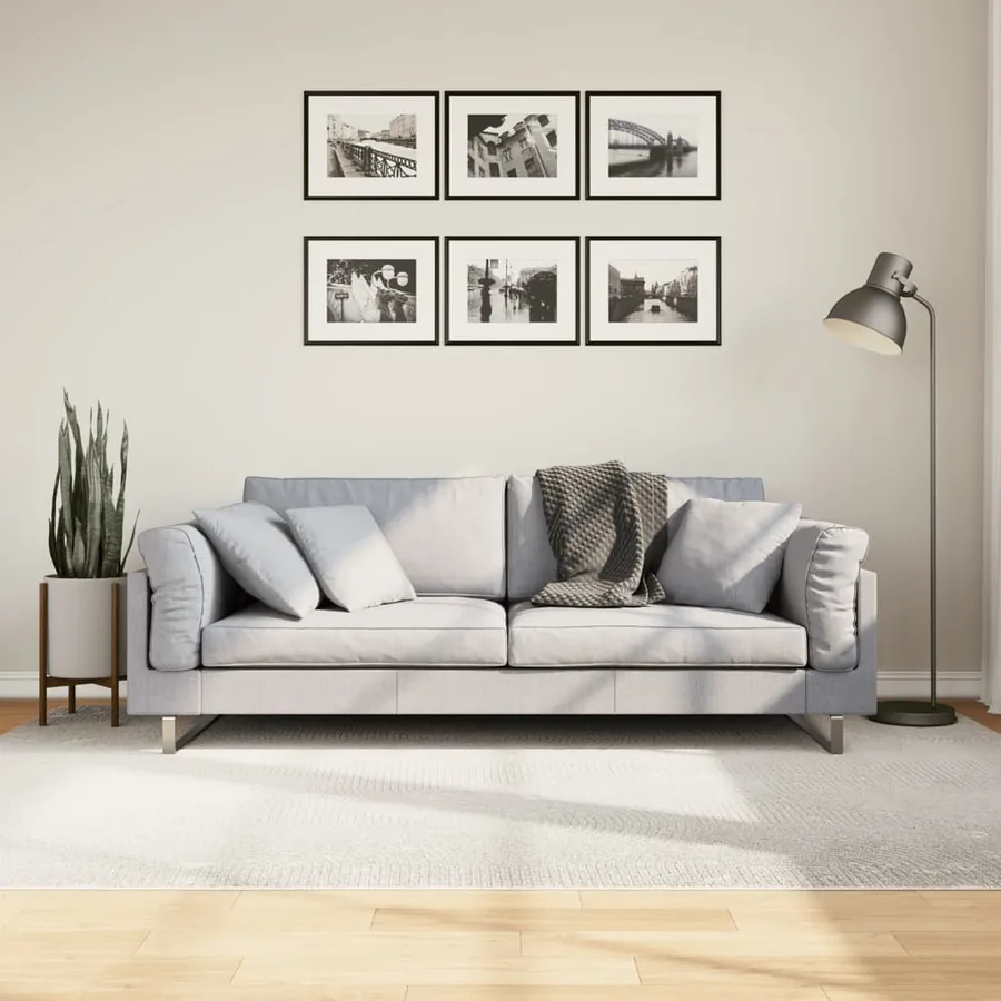 Tapis IZA poils courts style scandinave crème 160x230 cm