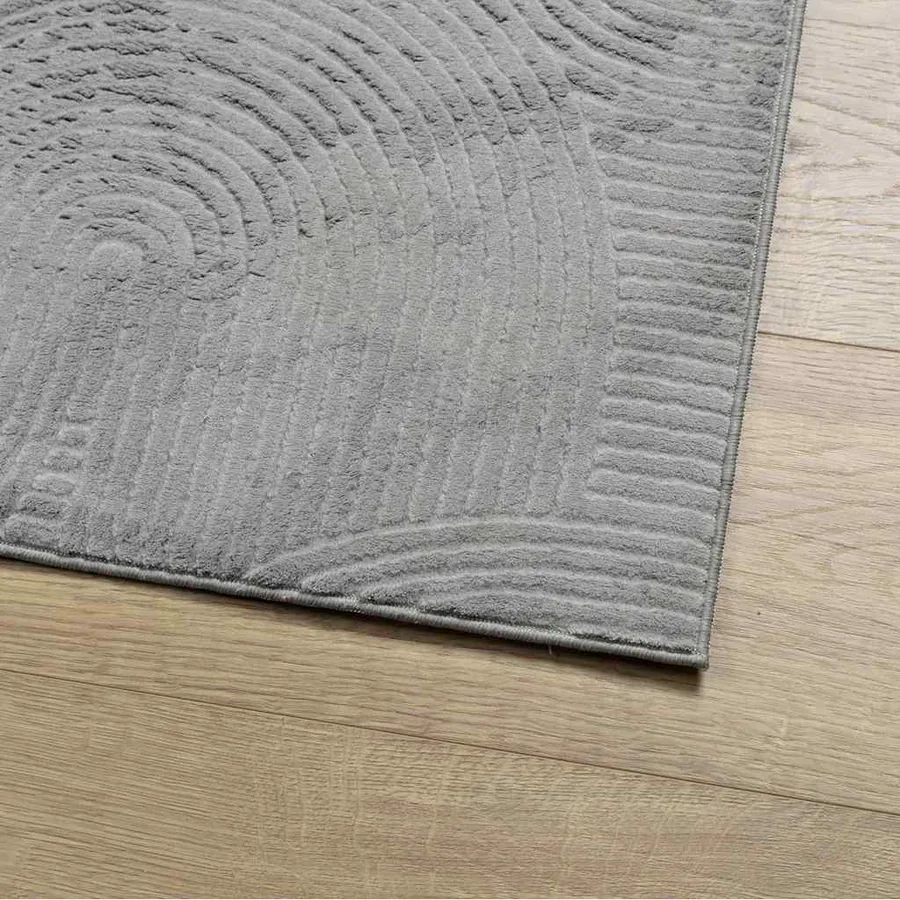 Tapis IZA poils courts style scandinave gris 160x230 cm - 4