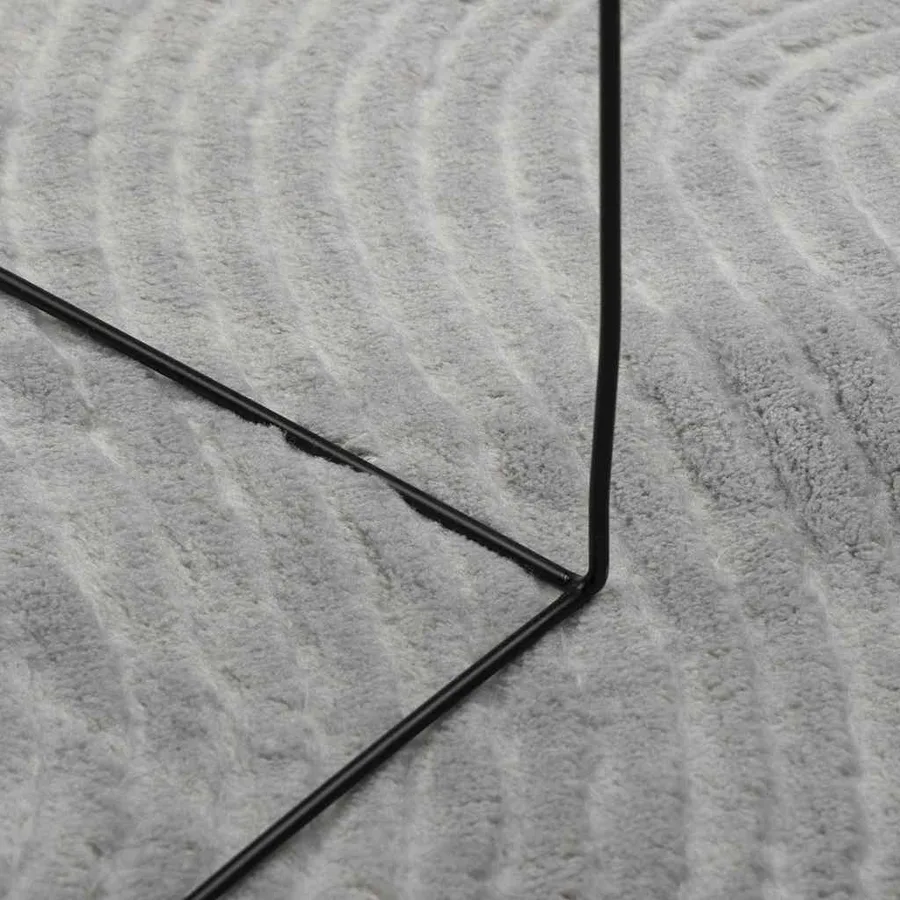 Tapis IZA poils courts style scandinave gris 160x230 cm - 8