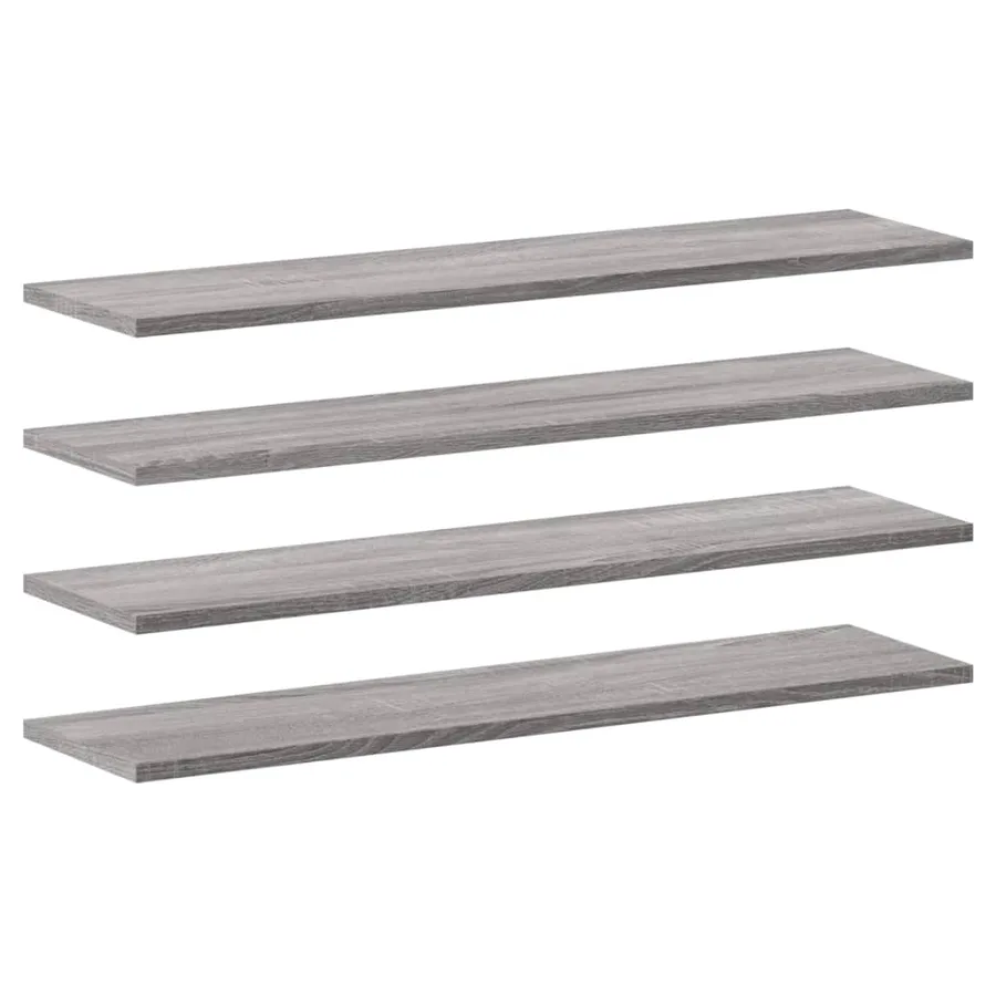 Étagères murales 4 pcs sonoma gris 80x20x1,5 cm bois ingénierie - 2