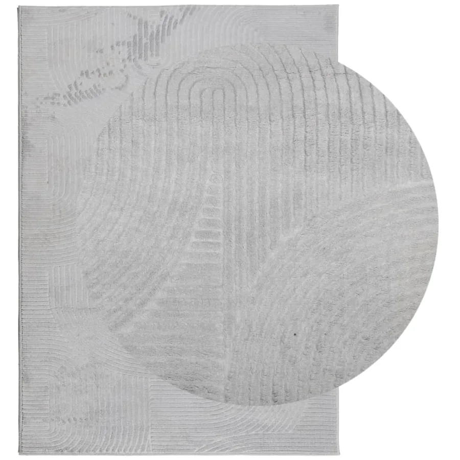 Tapis IZA poils courts style scandinave gris 240x340 cm - 3