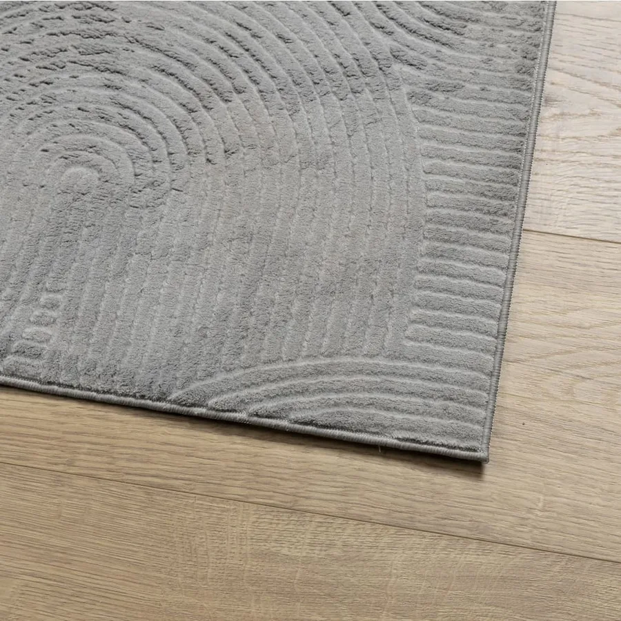 Tapis IZA poils courts style scandinave gris 240x340 cm - 4