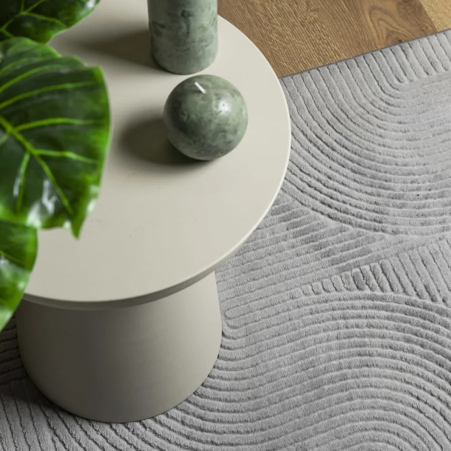 Tapis IZA poils courts style scandinave gris 240x340 cm - 7