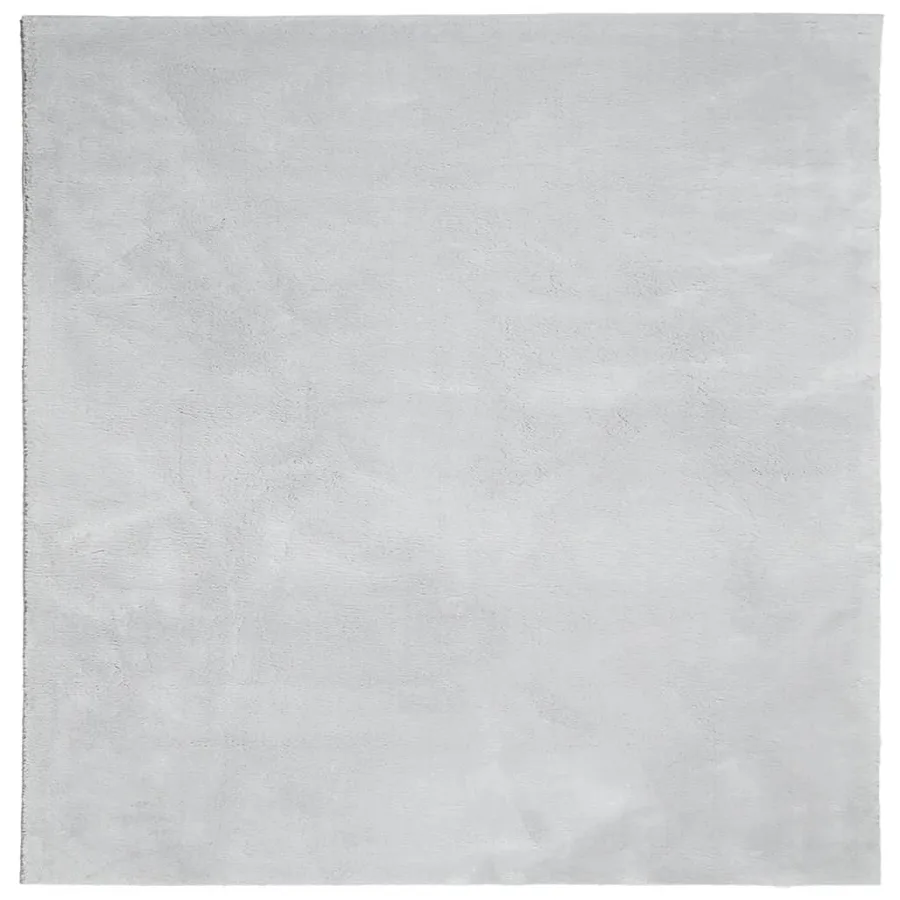 Tapis HUARTE à poils courts doux et lavable gris 120x120 cm - 2