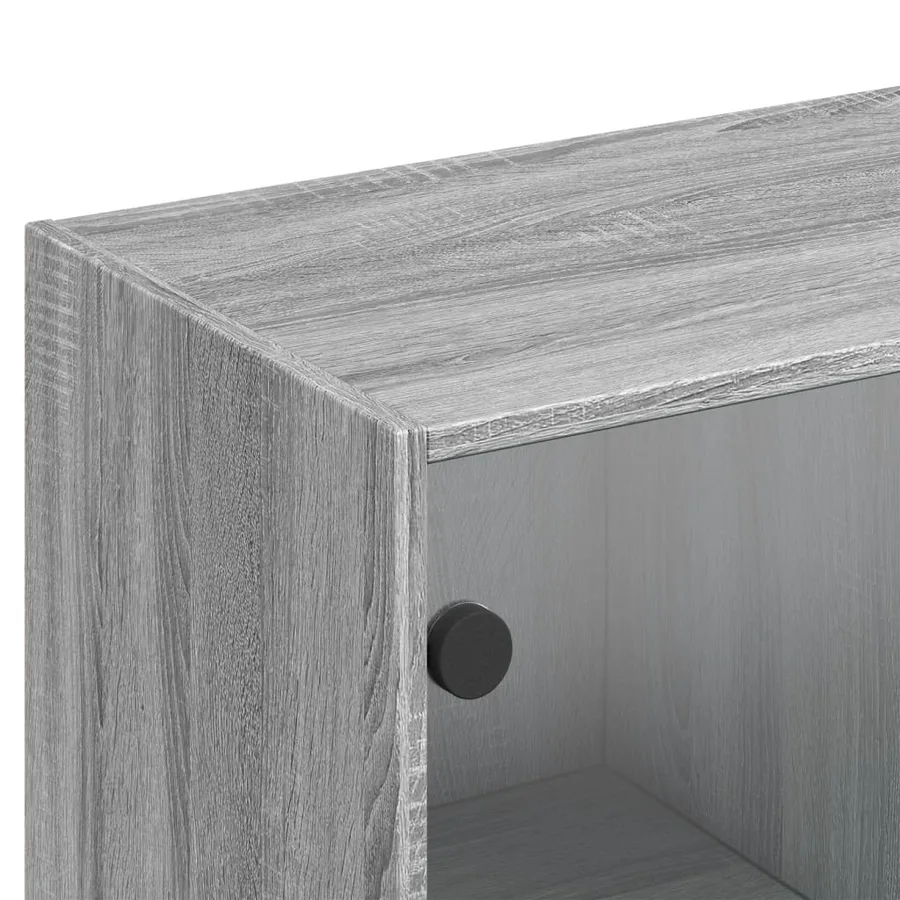 Bibliothèque avec portes sonoma gris 136x37x142 cm - 10
