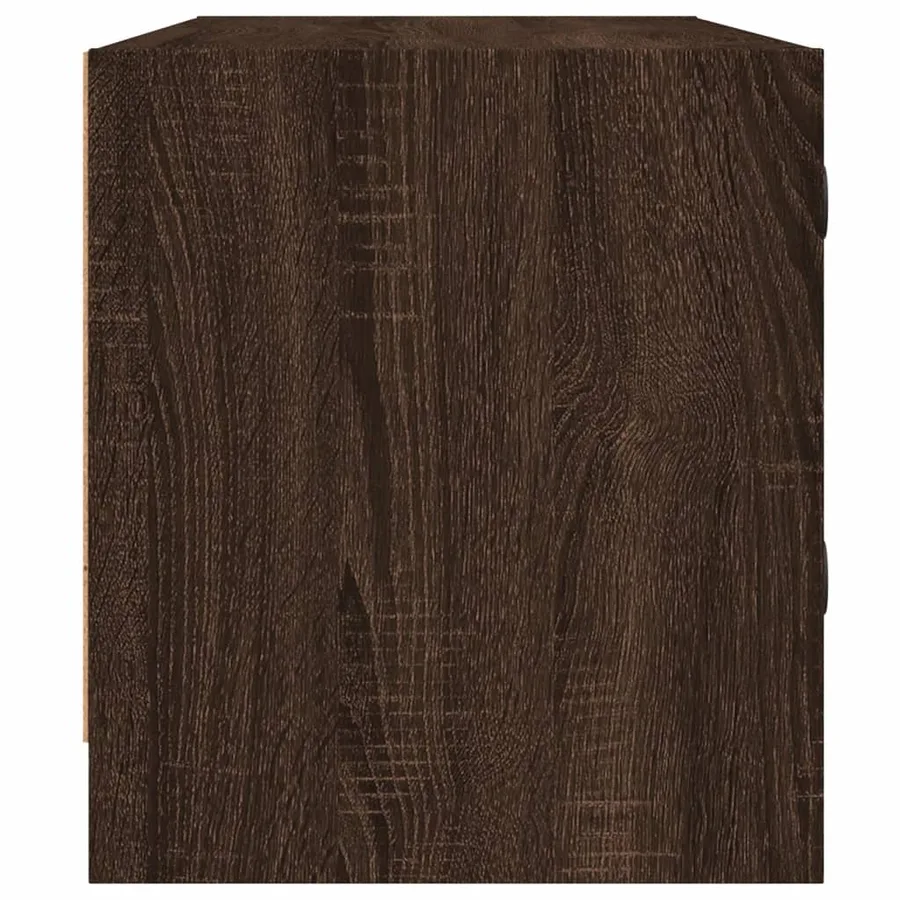 Meuble TV avec portes en verre chêne marron 102x37x42 cm - 7