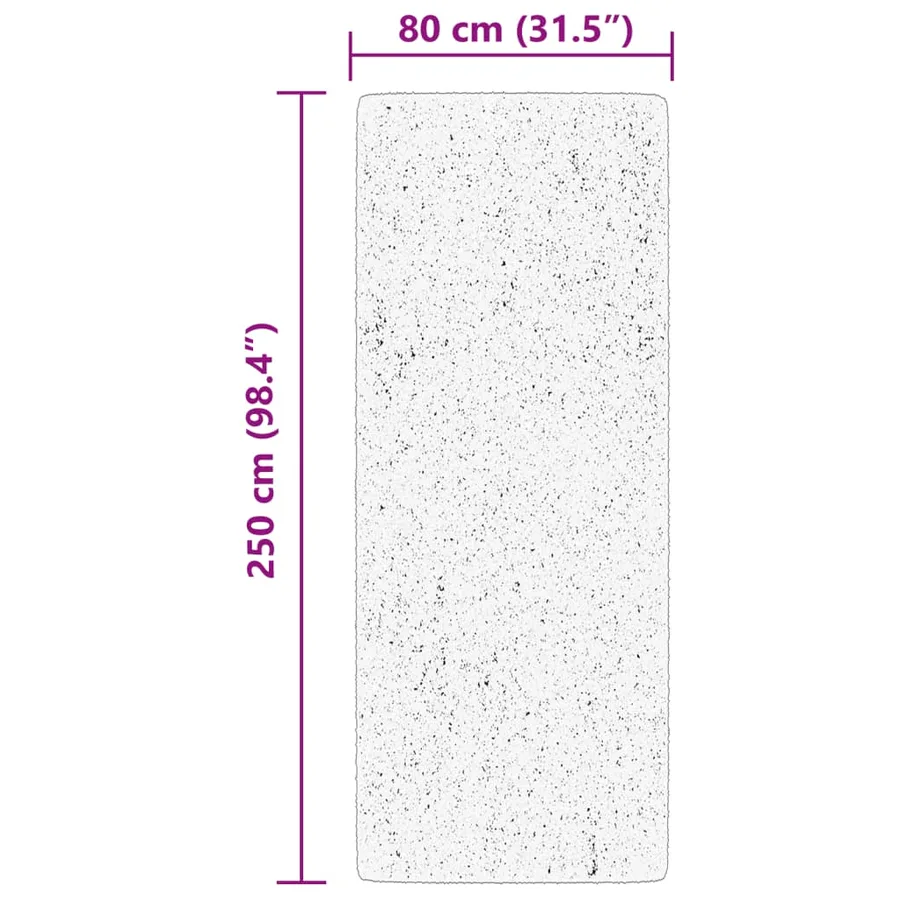 Tapis HUARTE à poils courts doux et lavable noir 80x250 cm - 10