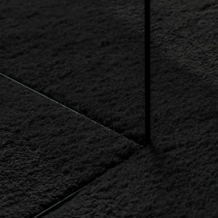 Tapis HUARTE à poils courts doux et lavable noir 80x250 cm - 8