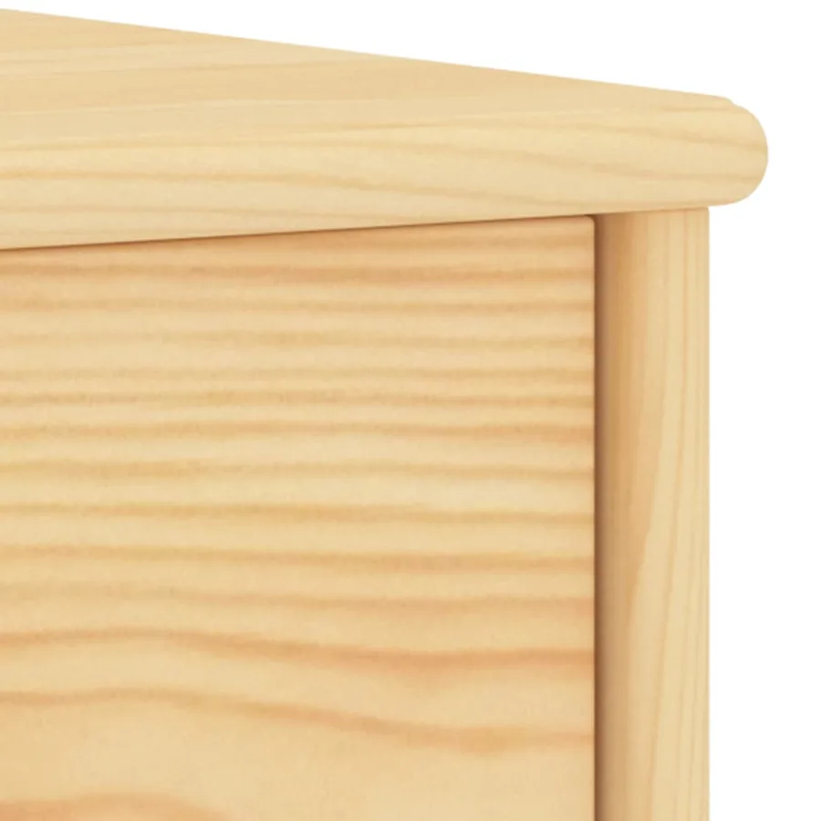 Table de chevet naturel 35x30x40 cm bois de pin massif - 5