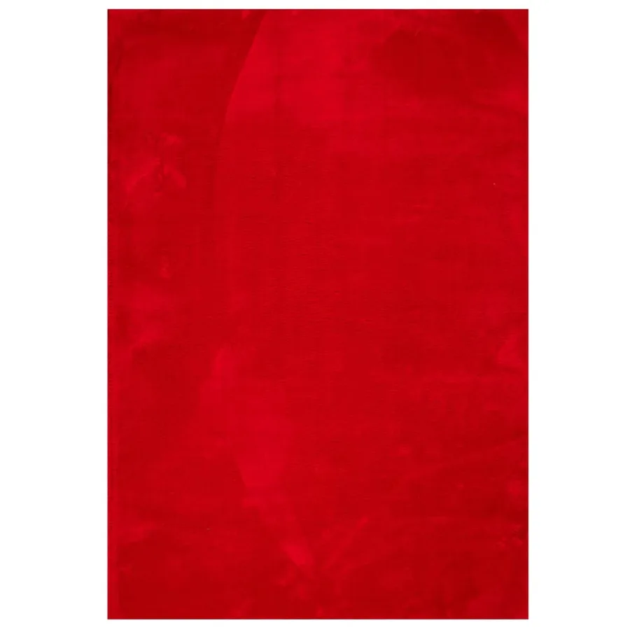 Tapis HUARTE à poils courts doux et lavable rouge 140x200 cm - 2