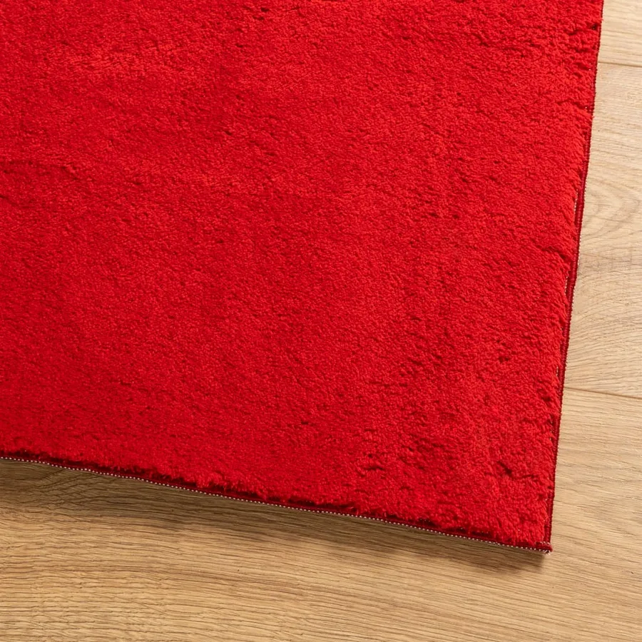 Tapis HUARTE à poils courts doux et lavable rouge 140x200 cm - 4