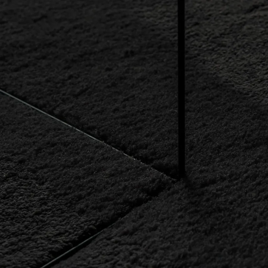 Tapis HUARTE à poils courts doux et lavable noir Ø 200 cm - 8