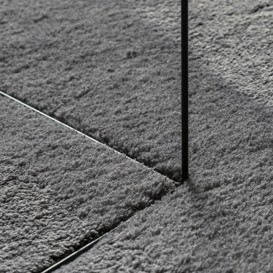 Tapis HUARTE à poils courts doux et lavable anthracite Ø 100 cm - 8