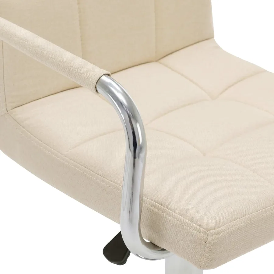 Chaises de bar lot de 2 crème tissu - 7