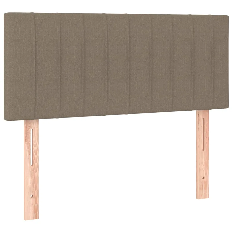 Sommier à lattes de lit avec matelas LED Taupe 90x200 cm Tissu - 7