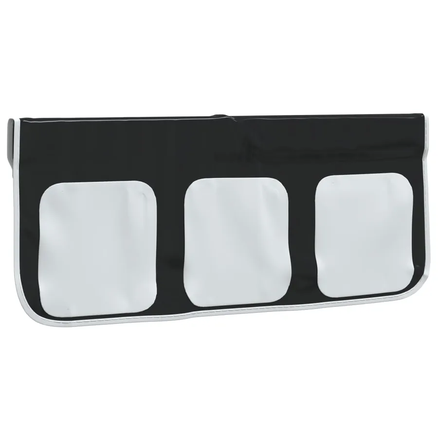 Rideaux pour lit mezzanine avec tunnel blanc et noir polyester - 11